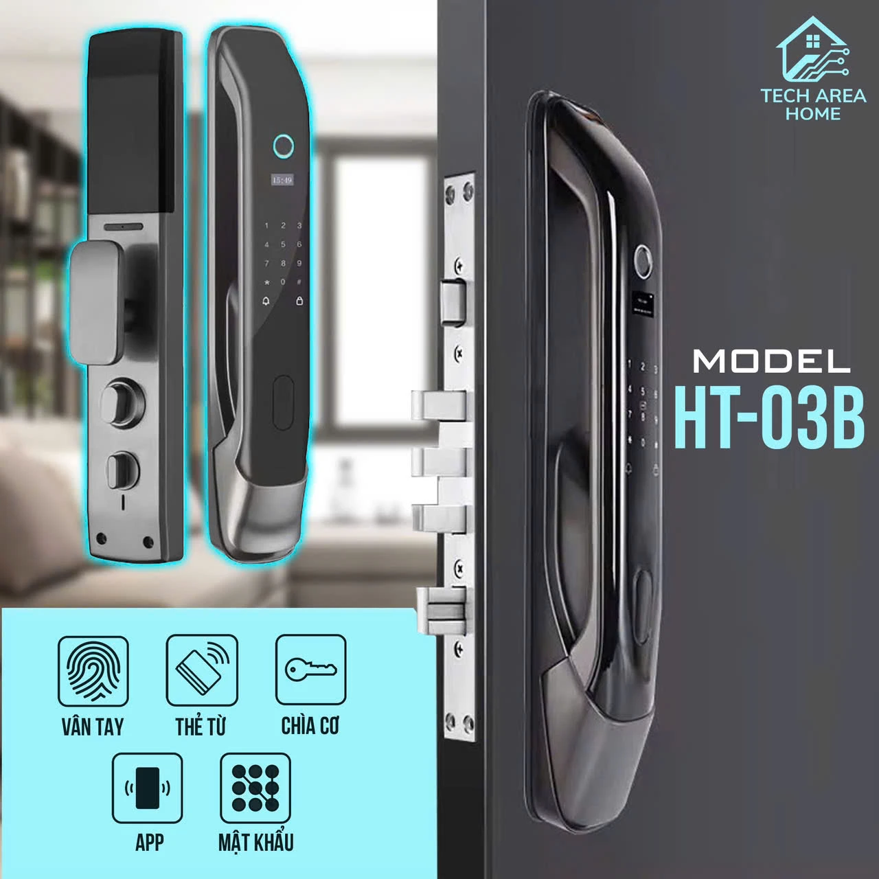 Khoá cửa Tech Area Home Model HT-03B
