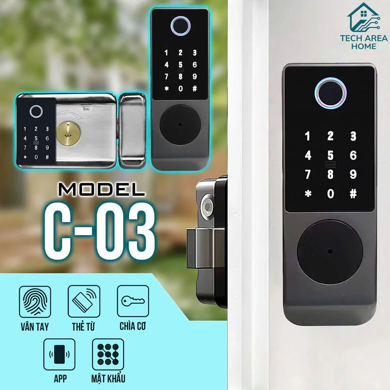 Khoá cửa Tech Area Home Model C03
