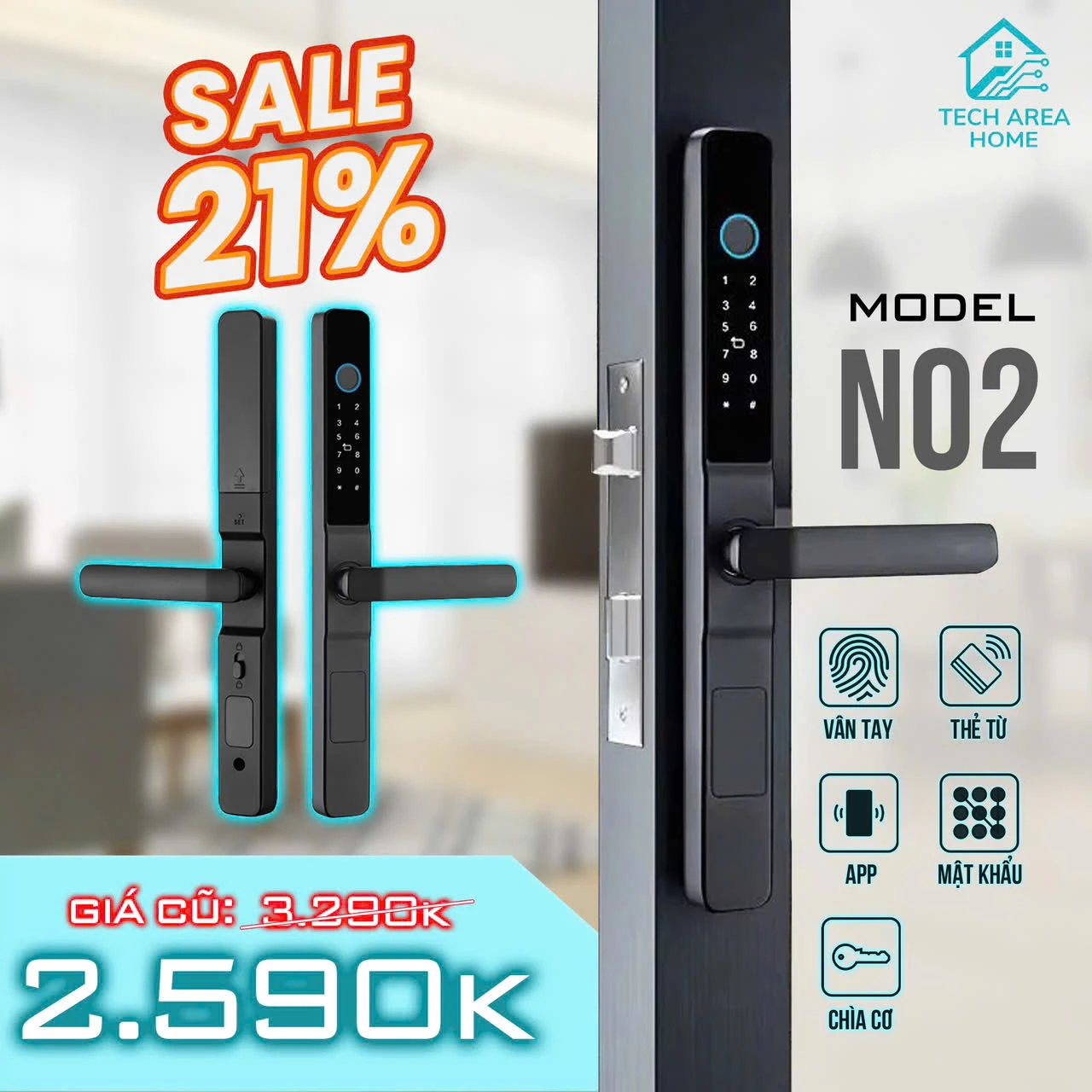 Khoá cửa Tech Area Home Model N02