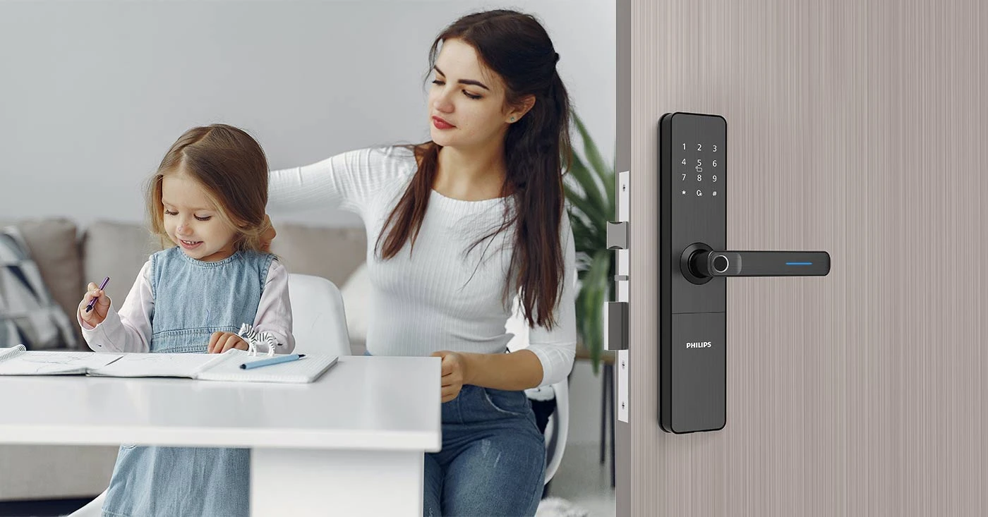 Các ưu điểm của khóa cửa vân tay Philips